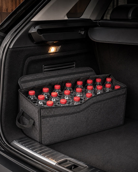 1-Pack Car Trunk Organizer: Foldable Storage Box with Durable Fabric, Built-in Handles for SUVs, Sedans & Trucks