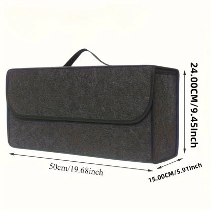 1-Pack Car Trunk Organizer: Foldable Storage Box with Durable Fabric, Built-in Handles for SUVs, Sedans & Trucks